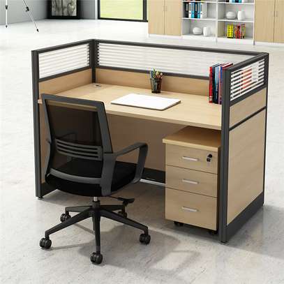 Office Workstation: 6 Way Brown Office Workstation In Suneka image 6