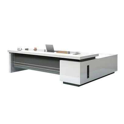 Office Desks: Executive L-shape Desk With 2 File Drawers image 6