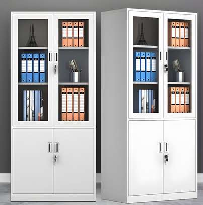 Office cabinet: 2-door steel office file cabinet image 2