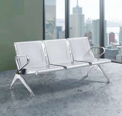 Heavy Duty 3 Seater Metal Office Bench image 6