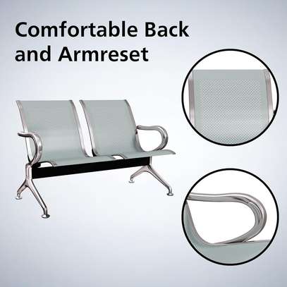 Steel 2-Seater Airport Bench image 2