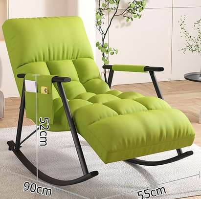 Home Office Chair; Upholstered Rocking Chair image 5