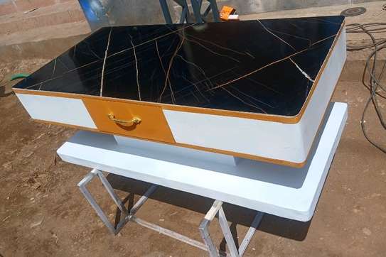 Modern TV Stand White Wood with Storage Cabinets image 5
