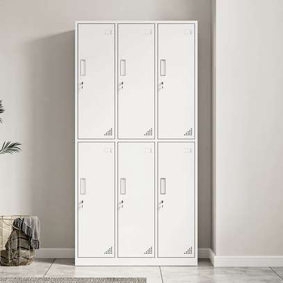 Office cabinet: 6-locker steel lockable file cabinet image 4