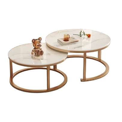 Coffee Tables: Home Office Marble Top Coffee Table image 3