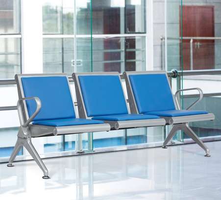Office Bench; 3 Link Heavy Duty Padded Reception Bench image 2