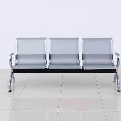 3 Seater Ergonomic Metallic Bench image 5