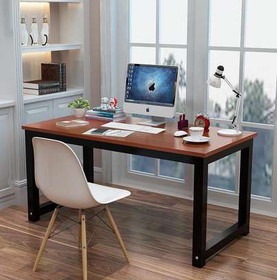 Durable Wood Metal Frame Office Computer Working Desk image 4