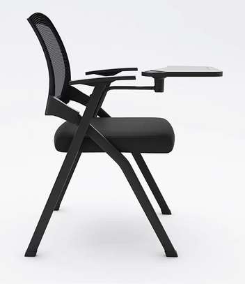 Office Chair: Black Foldable Training Study Chair image 6