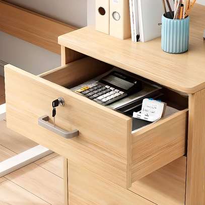 File Cabinets: Movable Brown File Storage 3-Drawer Cabinet image 3