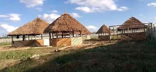 Natural Thatch Gazebo Wooden Poles Spacious Shade image 3