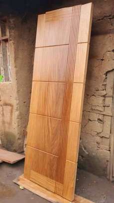 Solid Wood Interior Door Panel Style Natural Finish image 3