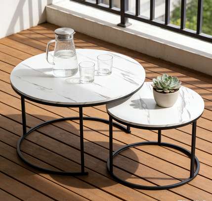 Coffee Tables:Pair of Marble Coffee Table In Keumbu image 4