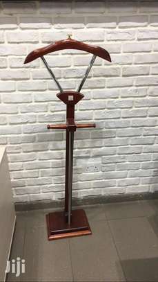 Coat Hanger; Modern Mahogany Office Coat Hanger image 2