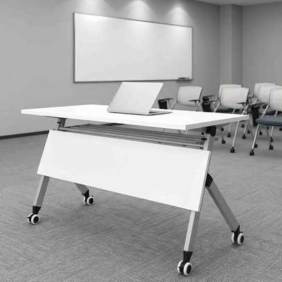 1.2m White Foldable Office Table image 3