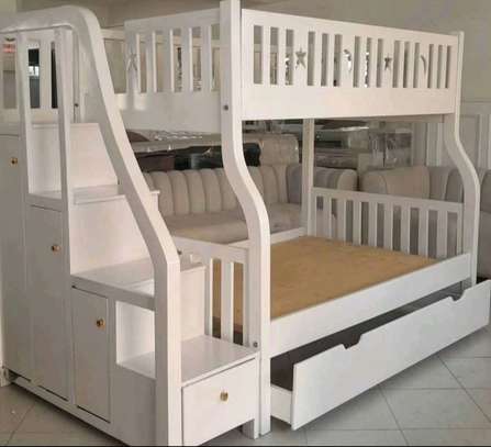 Wooden Bunk Bed Full/Twin with Storage Drawers image 5