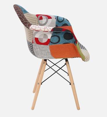 Office Chair; Fancy Trendy Patchwork Office Chair image 3