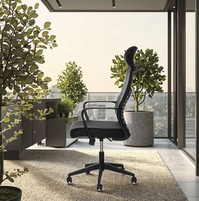 Office Chair: Mesh ergonomic office chair- black image 2
