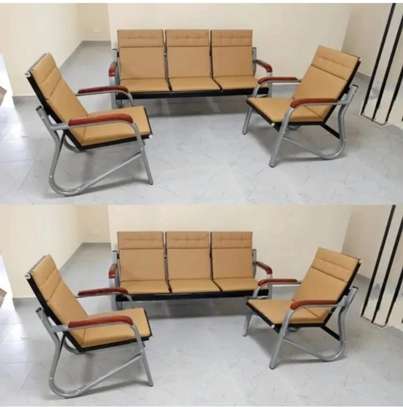 Office Sofa; Fancy Leather Reception Office Sofa image 6
