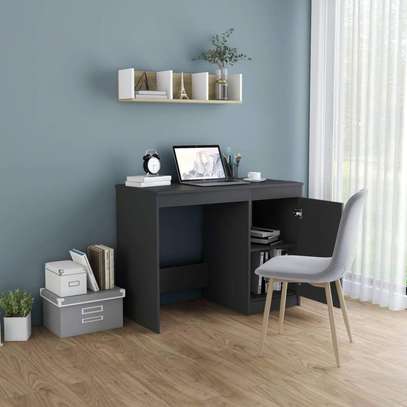 1m Grey Study Desk; Chipboard Office Furniture image 3