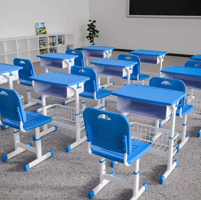 MDF Adjustable Kid's Desk and Chair image 13