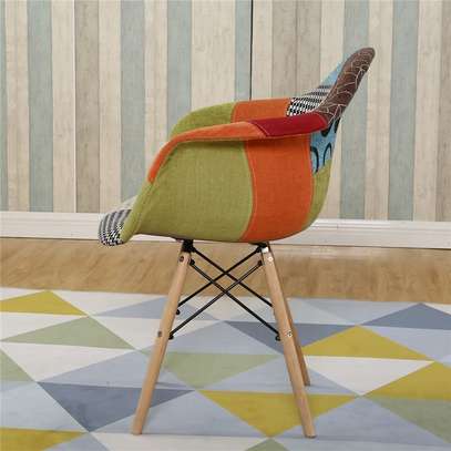 Dining Chair; Fabric Patchwork Dining Chair image 6