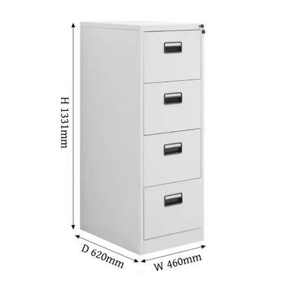 Office Cabinet: 4-drawer steel office file cabinet image 2