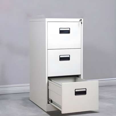 Office Cabinet :  3-Drawer Metallic Office Filing Cabinet image 2