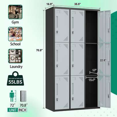 Storage Cabinets: 9-Locker Steel Office Cabinet image 8