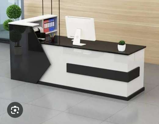 2 M Front Wooden Office Reception Table image 5