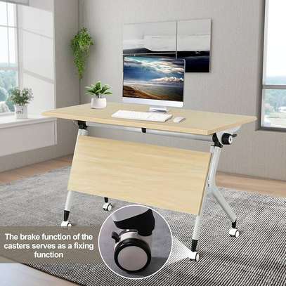 Brown Foldable Conference Meeting Table image 7