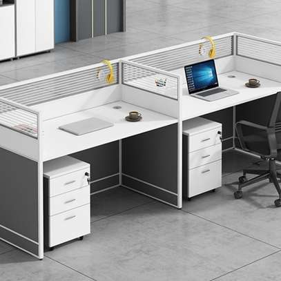 Office Workstation: 6 Way Persons Office Desk image 5