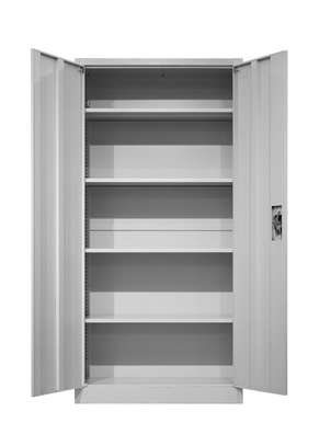 Office Cabinet : Grey Lockable Two-Door Steel Filing Cabinet image 8