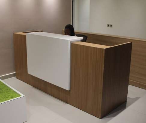 1.2m Wooden Office Reception Desk image 7