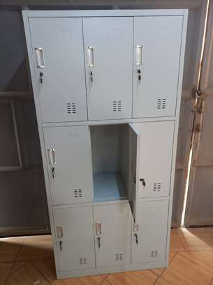 Office Cabinet : Metallic 9-Locker Office Filing Cabinet: image 6