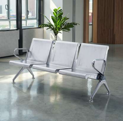 Heavy Duty 3 Seater Metal Office Bench image 13