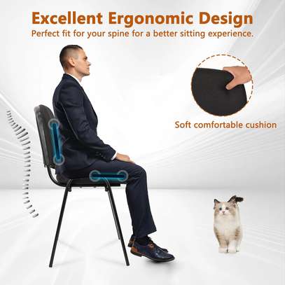 Office seat: Stackable Waiting Room Chair- Black image 3