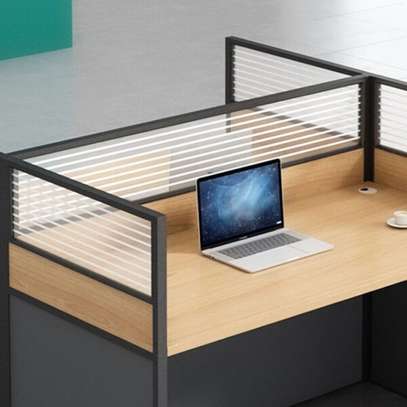 Workstation: 1-Way Modular Office Desk, Space Efficient image 2