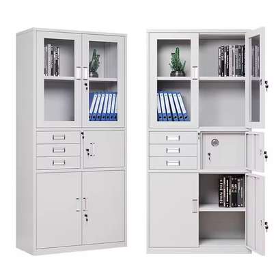 Office Cabinet; Sleek Steel Office Cabinet With Inbuilt Safe image 5