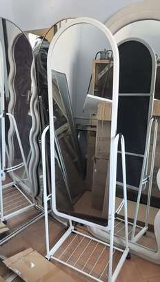 Metal Frame Swivel Dressing Mirror With Storage image 6