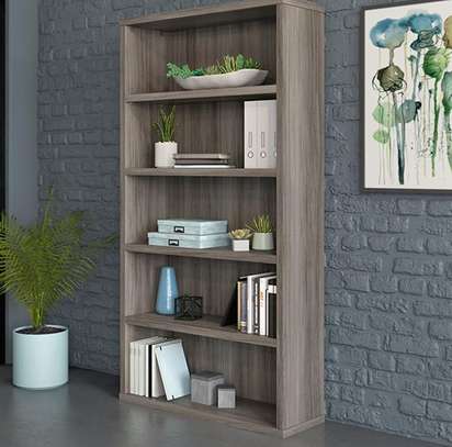 Wooden Rectangular Open Bookshelf image 11