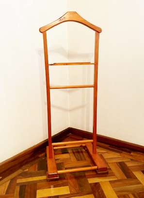 Elegant Solid Wood Valet Stand for your Suits image 3