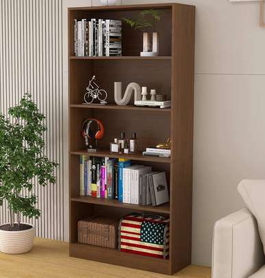 Wooden Rectangular Open Bookshelf image 3