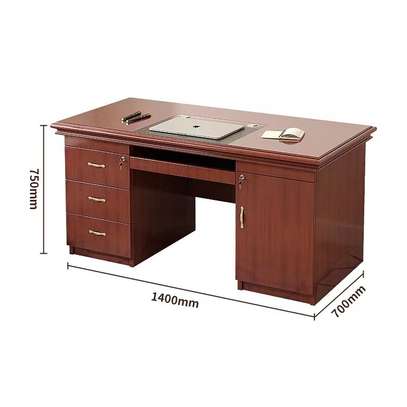 1400mm Brown Wooden Rectangular Office Table image 5