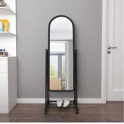 Metal Frame Swivel Dressing Mirror With Storage image 5