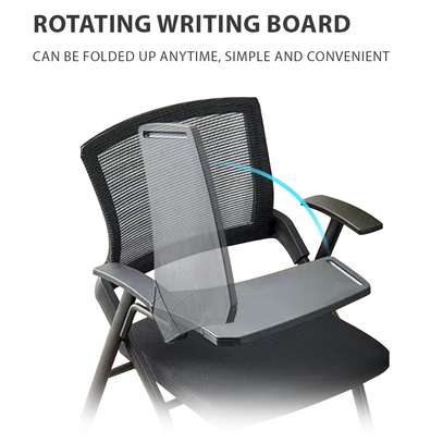 Office chair: Black mesh foldable study chair image 6