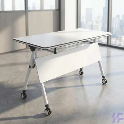 1.2m White Foldable Office Table image 2