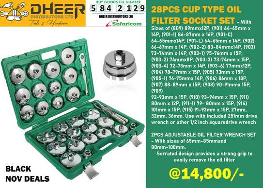28PCS Oil Filter Socket Set TQ82137  (mechanical tool Set) image 2