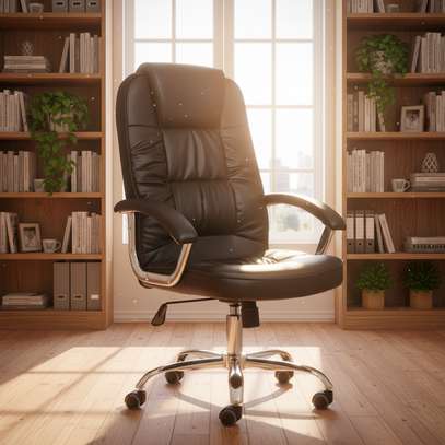 Offfice Chairs : Ergonomic Leather Office Chair image 3