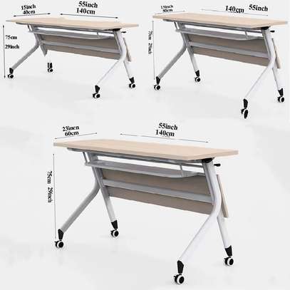 Brown Foldable Conference Meeting Table image 14
